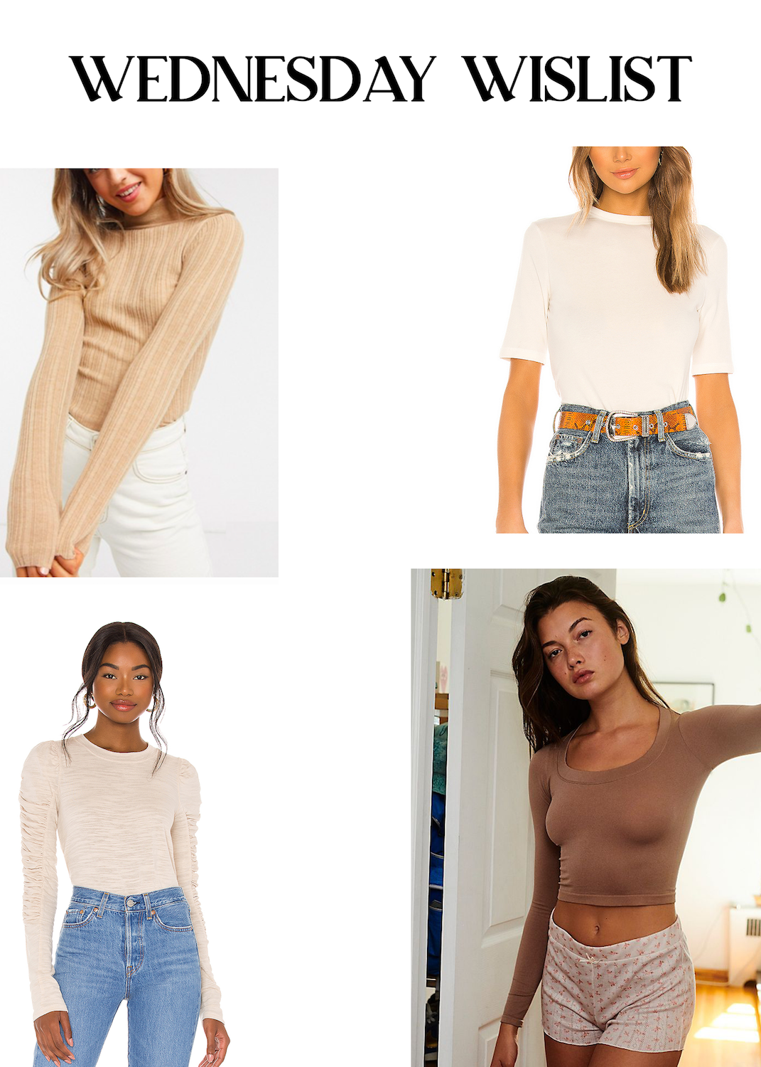 Neutral Toned Tops | Wednesday Wishlist